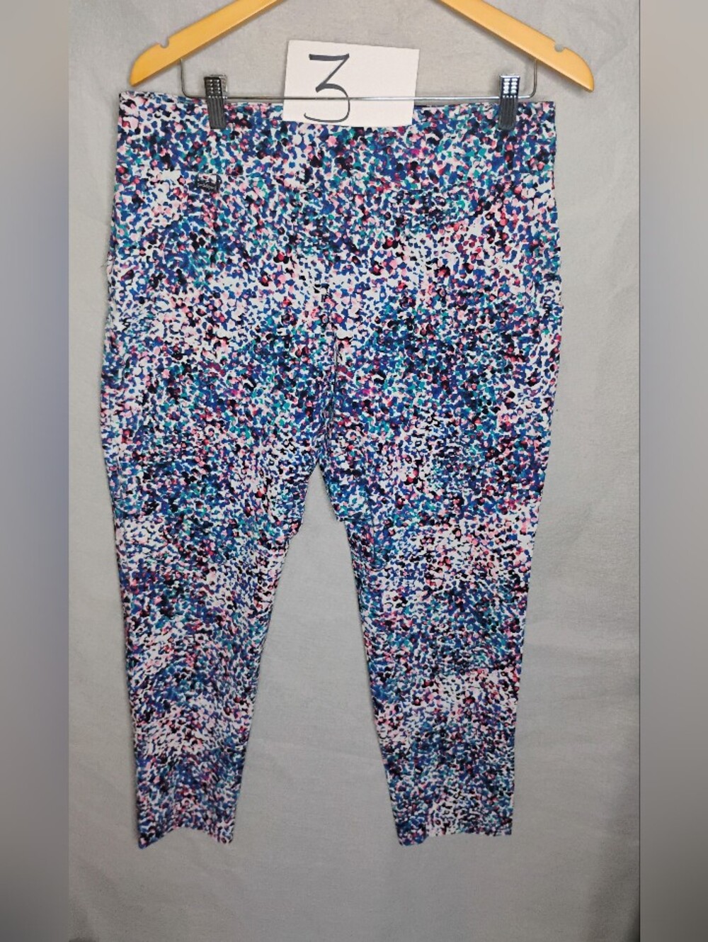 Peck & Peck Stretchy Pants Womens Size 16 Multi Colored Abstract Print